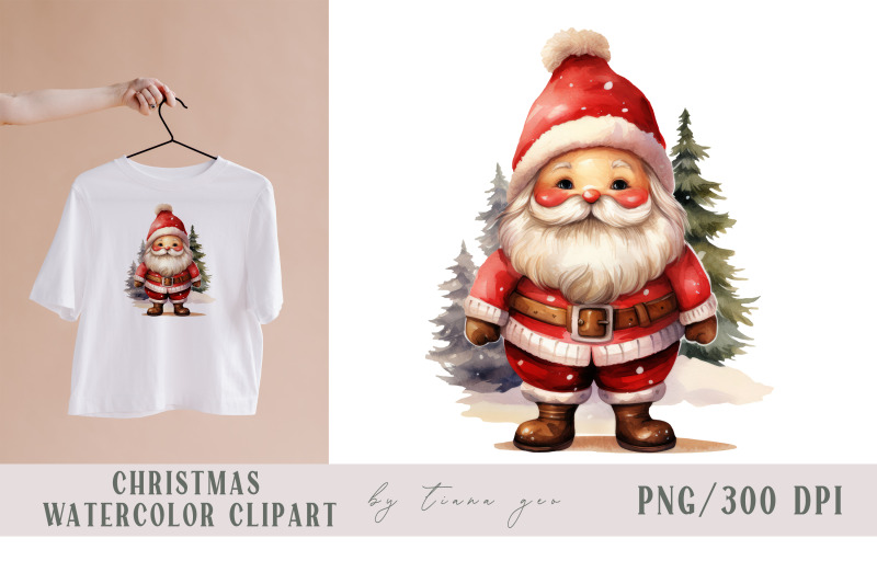 cute-watercolor-christmas-gnome-santa-clipart-1-png-file