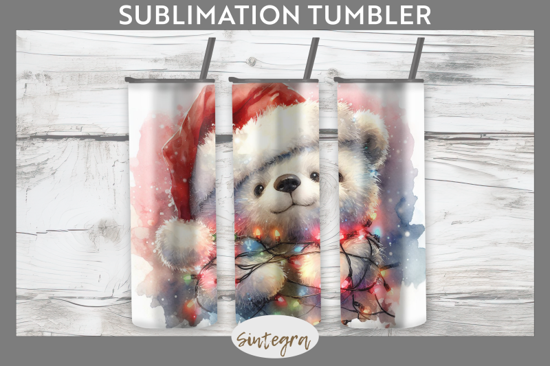 christmas-bear-entangled-in-lights-tumbler-sublimation-20-oz-skinny