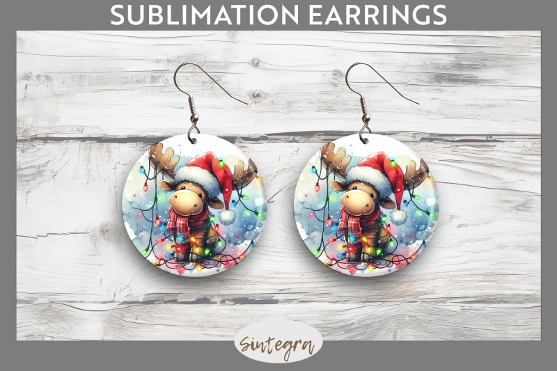 christmas-moose-entangled-in-lights-round-earrings-sublimation
