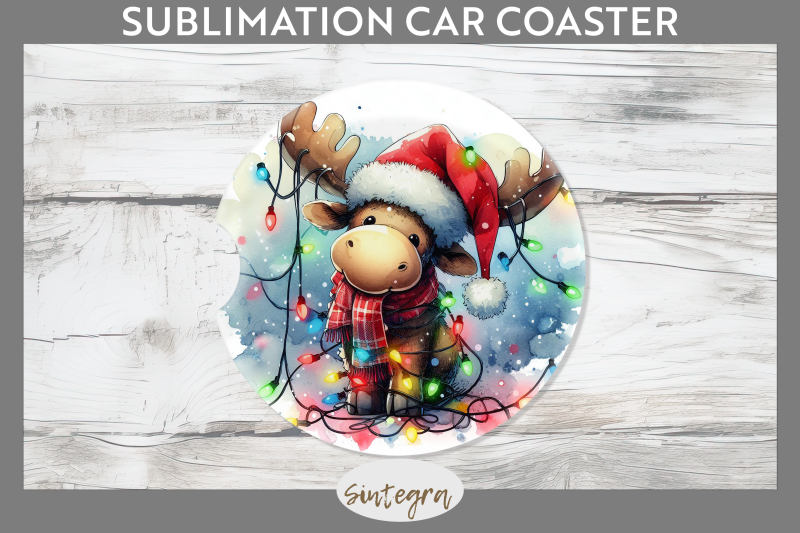 christmas-moose-entangled-in-lights-car-coaster-sublimation