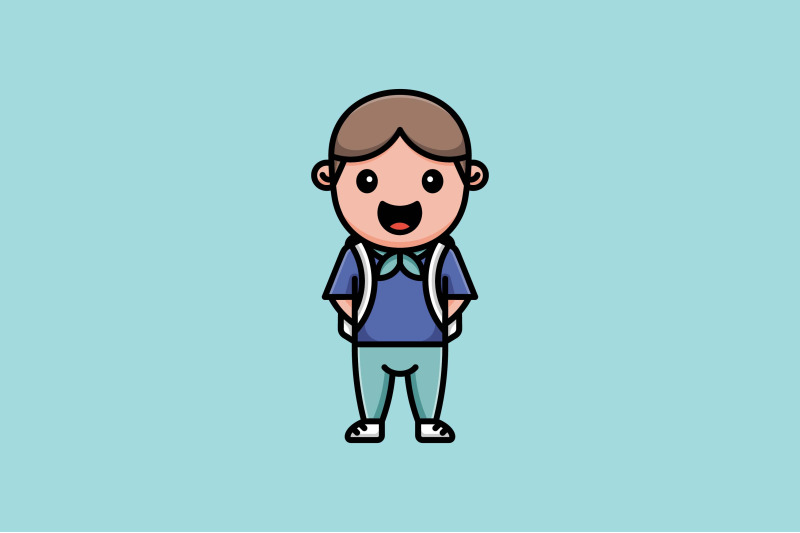 cute-boy-vector-template-logo-design