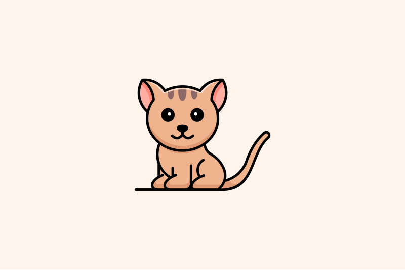 cute-cat-vector-template-logo-design