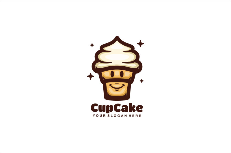 cute-face-cupcake-vector-template-logo-design