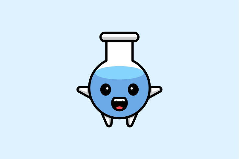 cute-face-flask-vector-template-logo-design