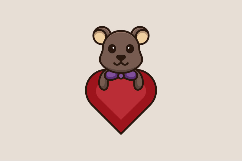 cute-heart-bear-vector-template-logo-design