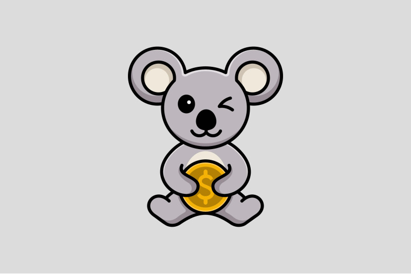 cute-koala-with-dollar-coin-vector-template-logo-design