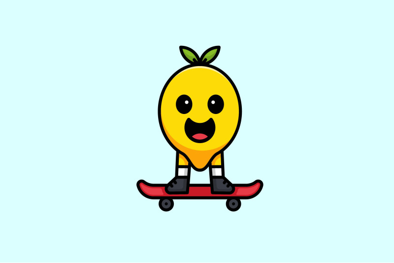 cute-lemon-on-skateboard-vector-template-logo-design