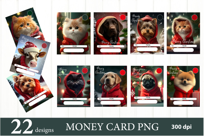 3d-christmas-animal-money-card-bundle-money-card-png