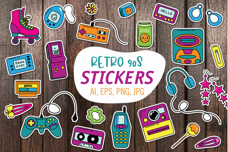 retro-90s-printable-stickers-cricut-design