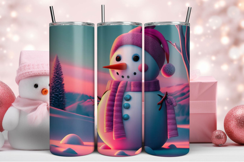 3d-blue-christmas-tumbler-wrap