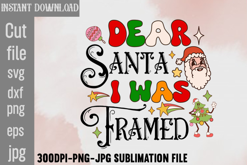 dear-santa-i-was-framed-svg-cut-file-retro-christmas-bundle-christmas