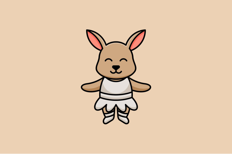 cute-rabbit-dancer-vector-template-logo-design