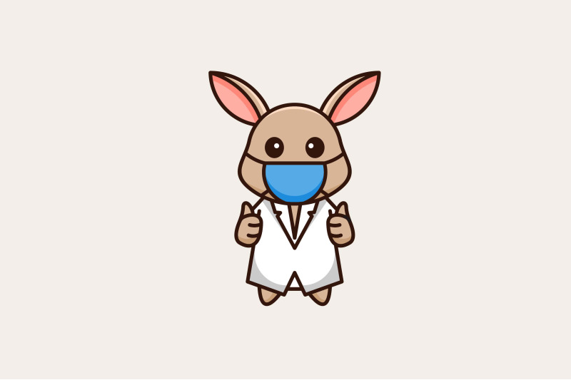 cute-rabbit-doctor-vector-template-logo-design