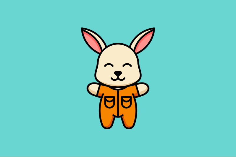 cute-worker-rabbit-vector-template-logo-design