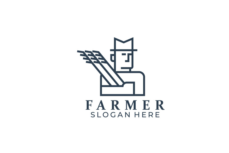 farmer-lineart-vector-template-logo-design