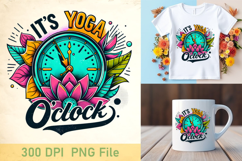 yoga-o-039-clock-floral-clock