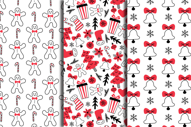 christmas-doodle-seamless-patterns
