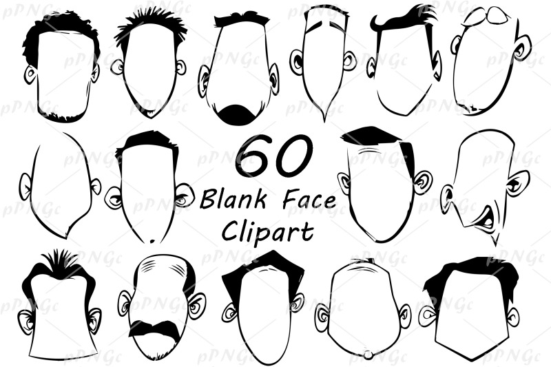 doodle-blank-faces-clipart