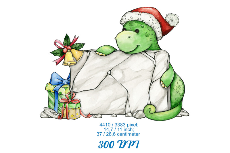 dinosaur-merry-christmas-png-clipart-cartoon-dino-clip-art-watercolor