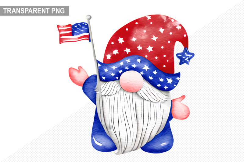 4th-of-july-gnomes-png-bundle