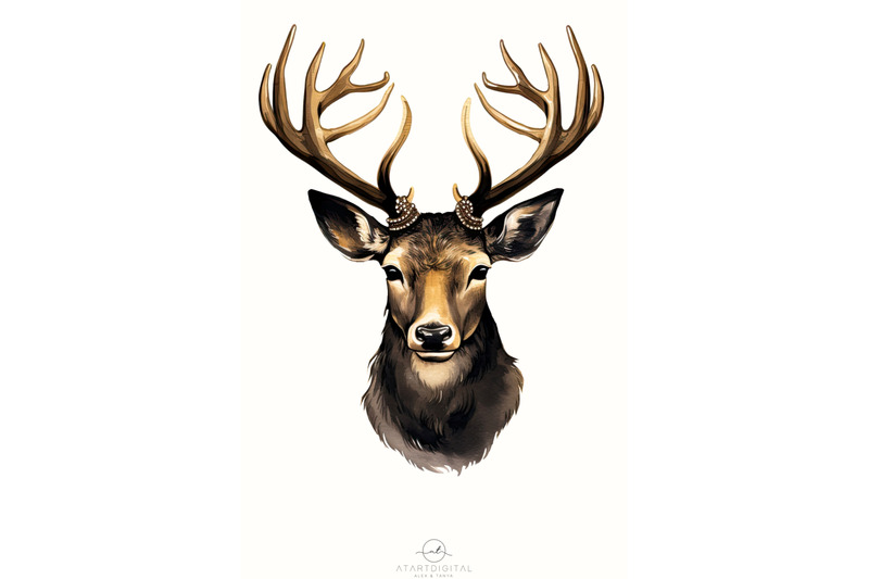 black-christmas-deer-sublimation-image