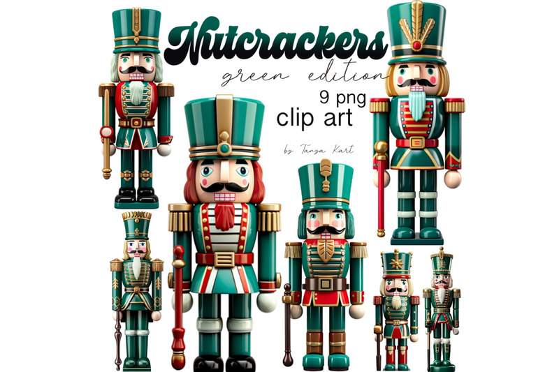 green-vintage-nutcracker-clipart