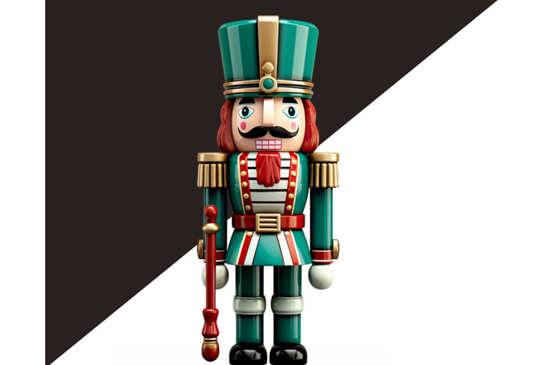 green-vintage-nutcracker-clipart