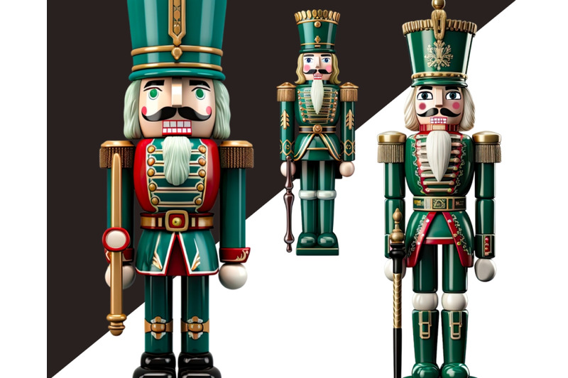 green-vintage-nutcracker-clipart