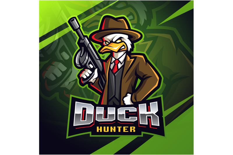 duck-hunter-esport-mascot-logo-design