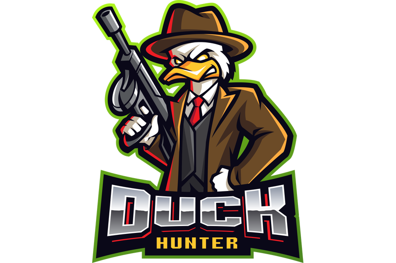 duck-hunter-esport-mascot-logo-design