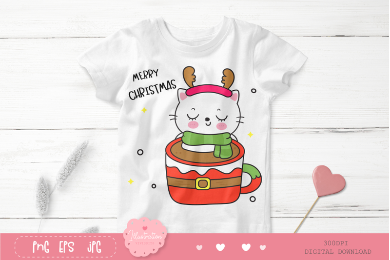 christmas-cat-kawaii-kitten-baby-animal-winter-cartoon