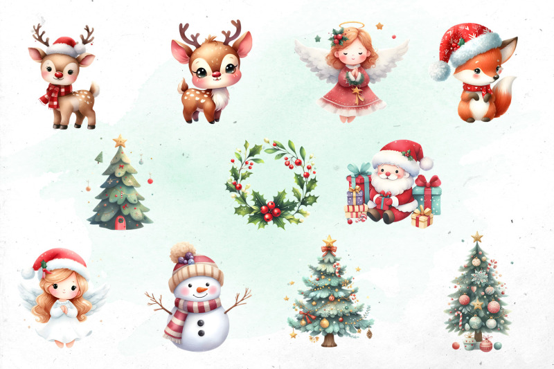 cute-watercolor-christmas-bundle-png-cliparts
