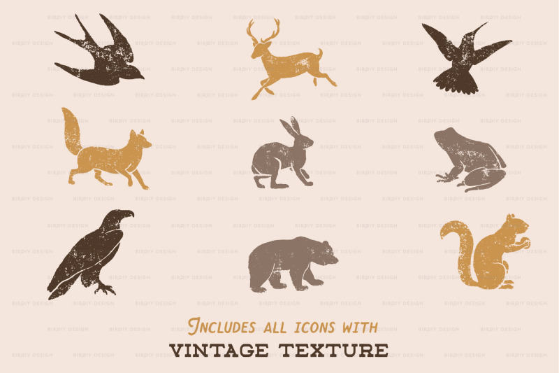 forest-animal-icons-hand-drawn-set