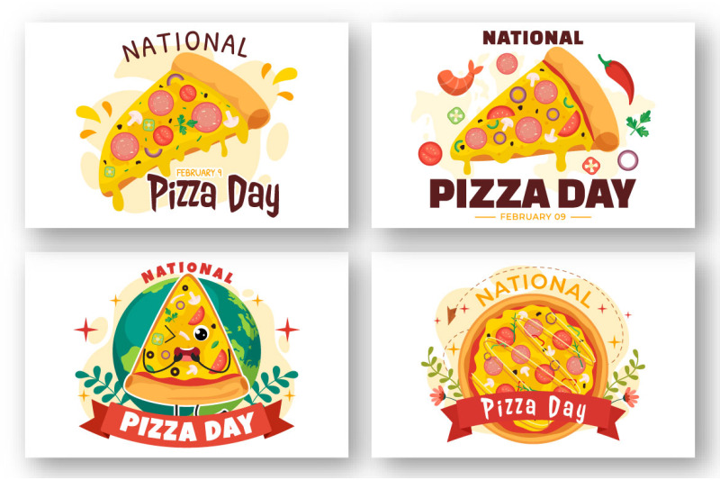 14-national-pizza-day-vector-illustration