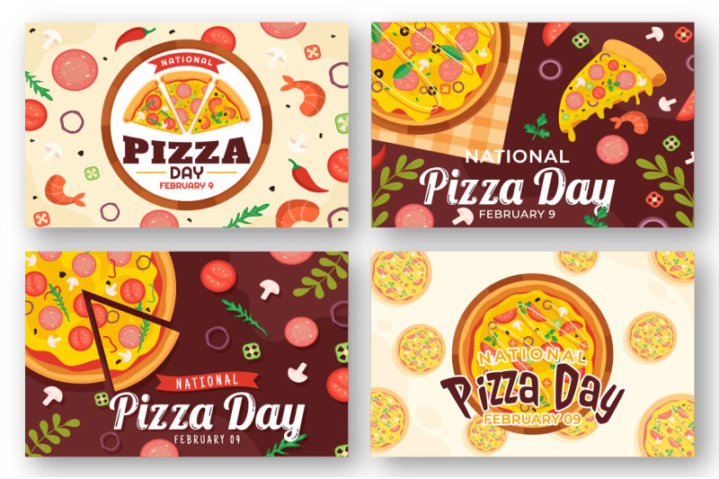 14-national-pizza-day-vector-illustration