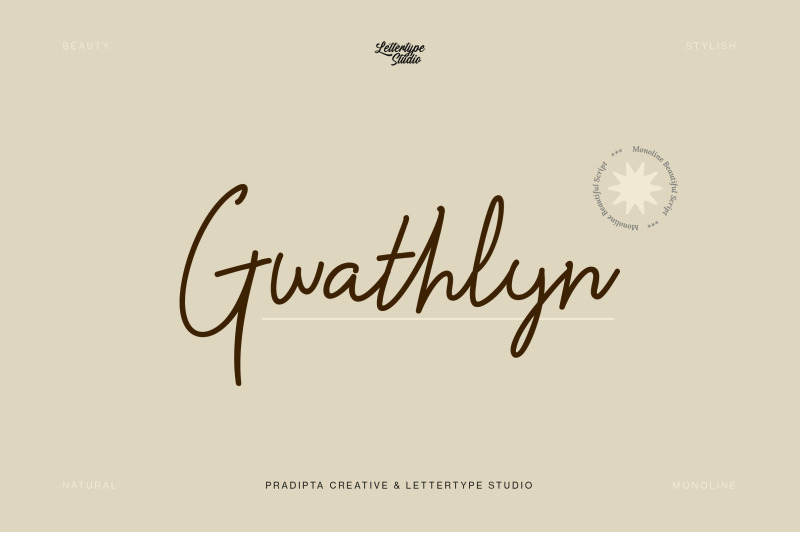 gwathlyn-beauty-monoline-font