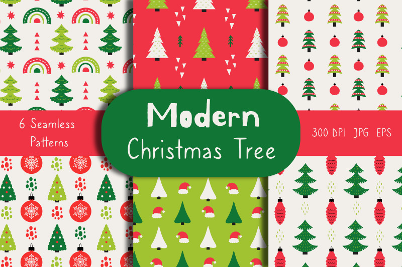 modern-christmas-tree-seamless-patterns