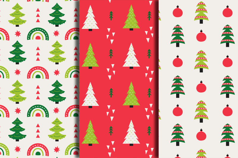 modern-christmas-tree-seamless-patterns