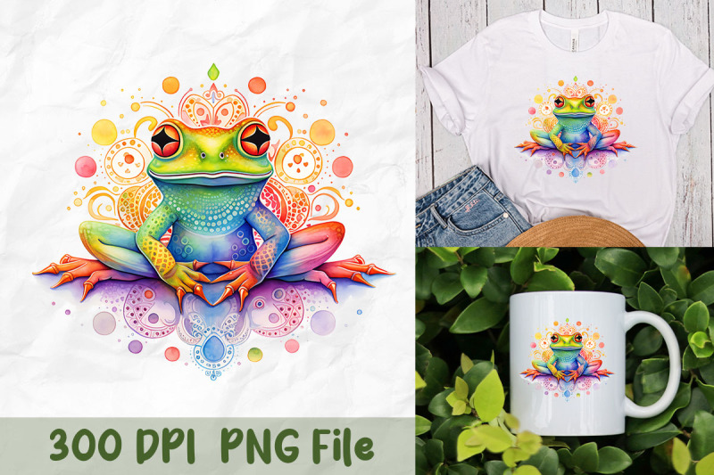 zen-frog-sublimation-art