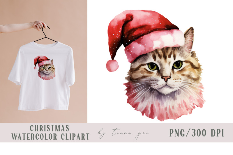 cute-watercolor-christmas-santa-cat-clipart-1-png-file