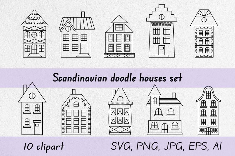 scandinavian-doodle-houses-set