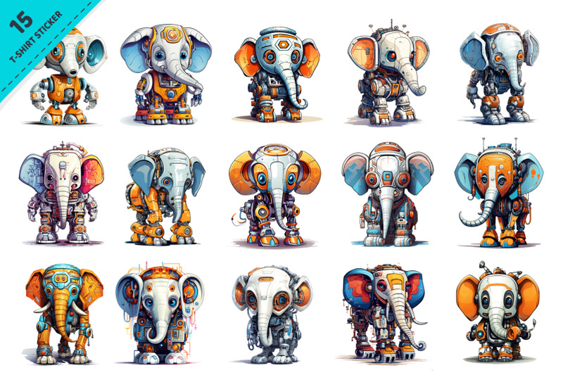 cartoon-elephant-robots-t-shirt-sticker
