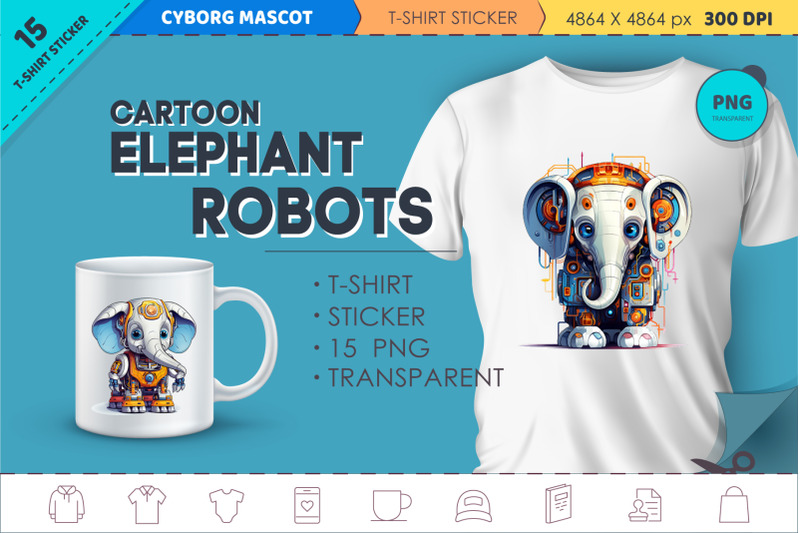 cartoon-elephant-robots-t-shirt-sticker