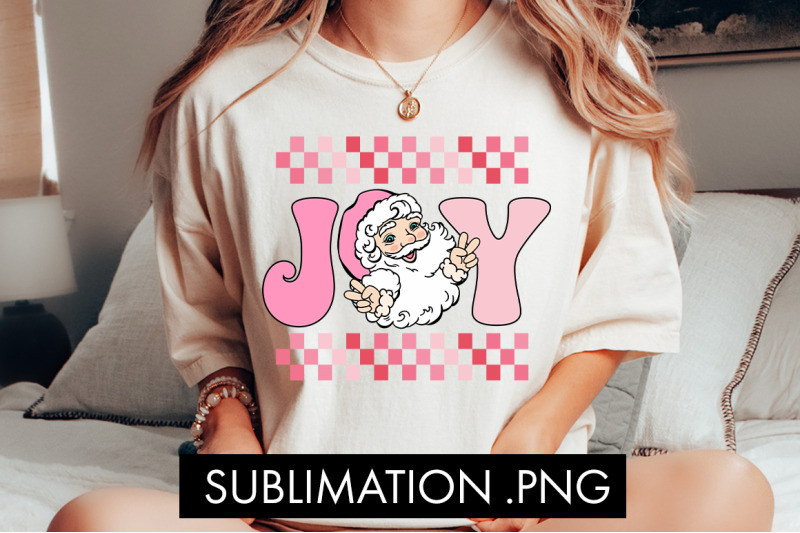 christmas-joy-pink-santa-png-sublimation