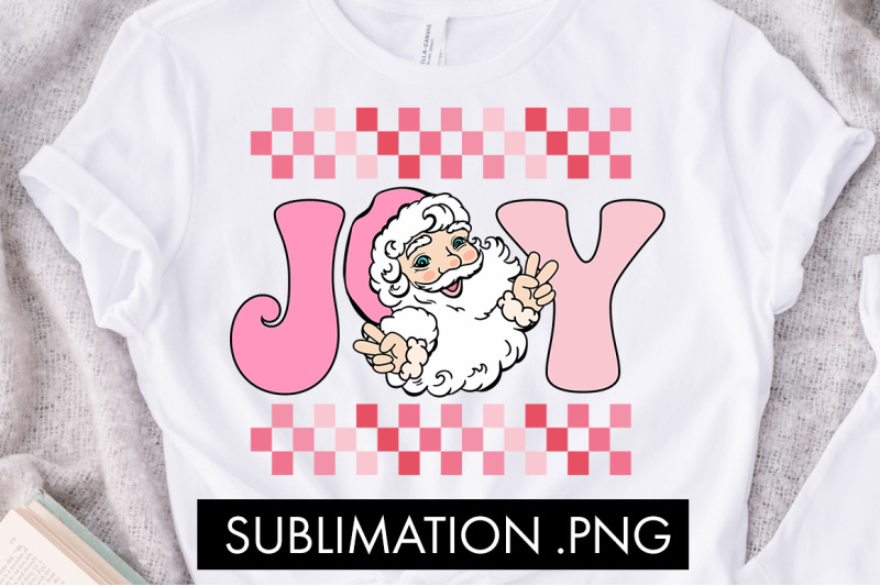 christmas-joy-pink-santa-png-sublimation