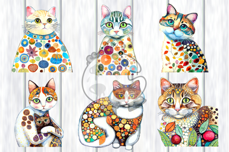 autumn-cats-watercolor-clipart-objects