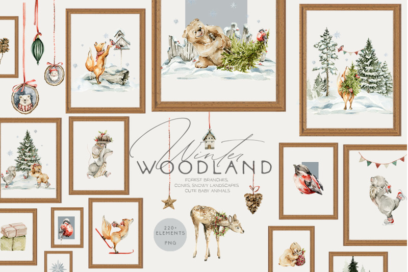 christmas-woodland-winter-forest-animals