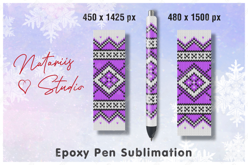 christmas-seamless-ugly-sweater-pattern-for-epoxy-pen-wrap