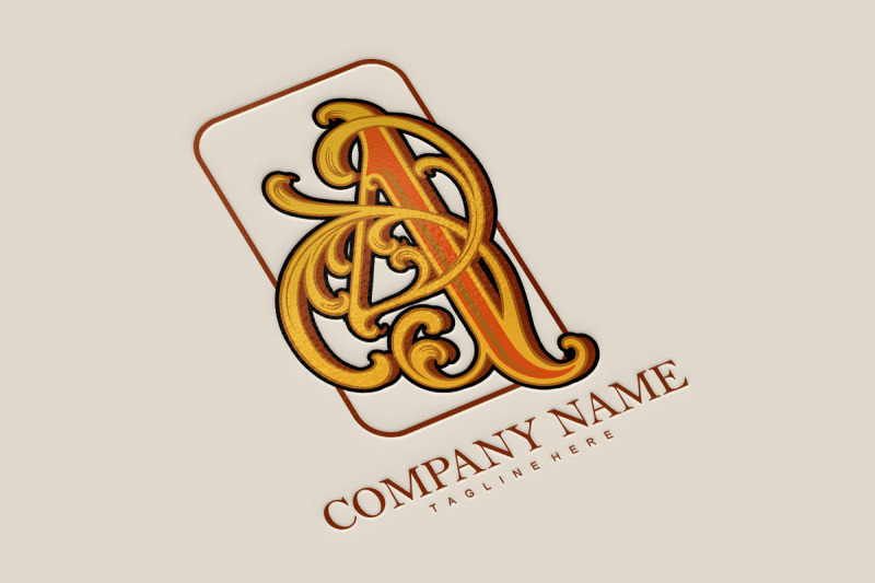 number-four-vintage-style-monogram-logo