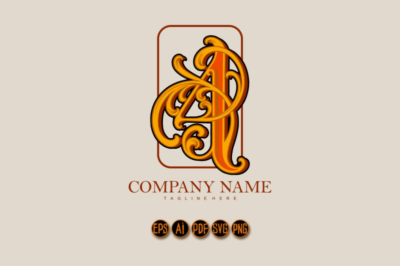 number-four-vintage-style-monogram-logo